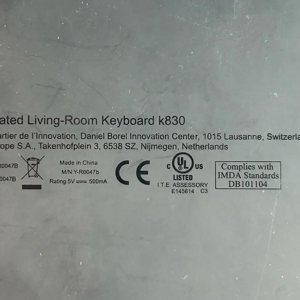 Logitech K830 Illuminated Keyboard with Built-In Touchpad and Unifying Dongle